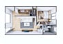 convert 2d floor plan to a realistic 3d floor plan